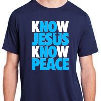 Inspirational Know Jesus Know Peace Adult ChromaSoft Performance T-Shirt