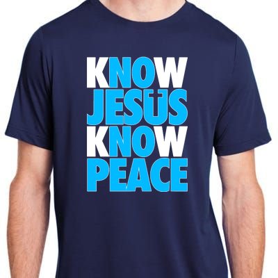 Inspirational Know Jesus Know Peace Adult ChromaSoft Performance T-Shirt