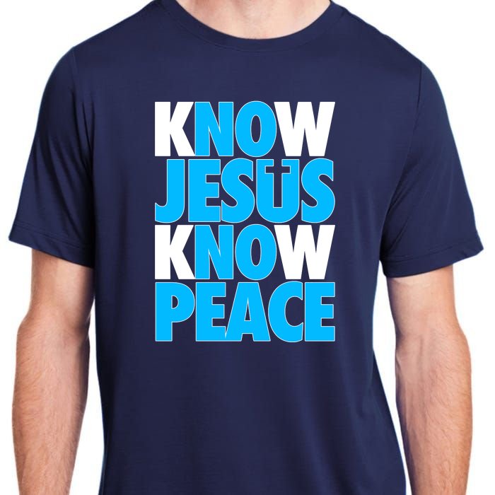 Inspirational Know Jesus Know Peace Adult ChromaSoft Performance T-Shirt