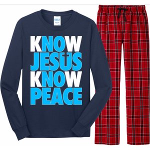 Inspirational Know Jesus Know Peace Long Sleeve Pajama Set