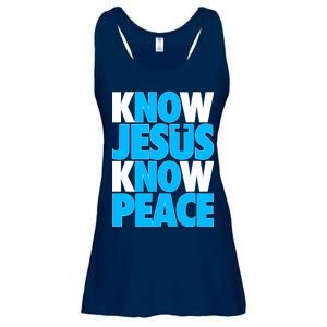 Inspirational Know Jesus Know Peace Ladies Essential Flowy Tank