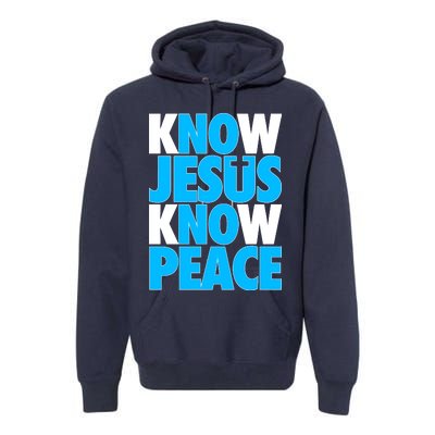 Inspirational Know Jesus Know Peace Premium Hoodie