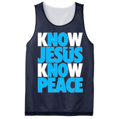 Inspirational Know Jesus Know Peace Mesh Reversible Basketball Jersey Tank