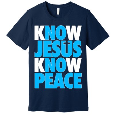 Inspirational Know Jesus Know Peace Premium T-Shirt