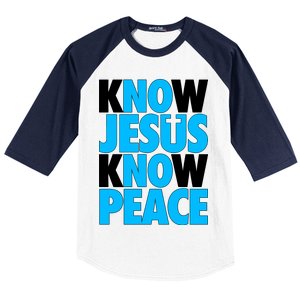 Inspirational Know Jesus Know Peace Baseball Sleeve Shirt