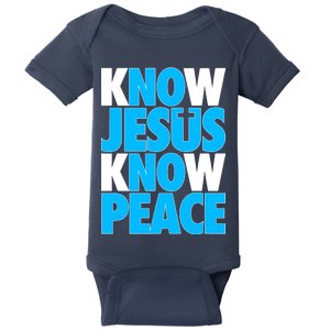 Inspirational Know Jesus Know Peace Baby Bodysuit