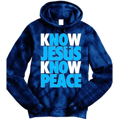 Inspirational Know Jesus Know Peace Tie Dye Hoodie