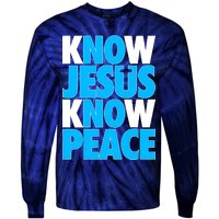 Inspirational Know Jesus Know Peace Tie-Dye Long Sleeve Shirt