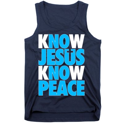 Inspirational Know Jesus Know Peace Tank Top