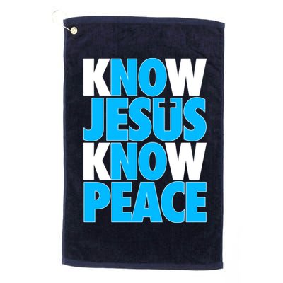 Inspirational Know Jesus Know Peace Golf Towel