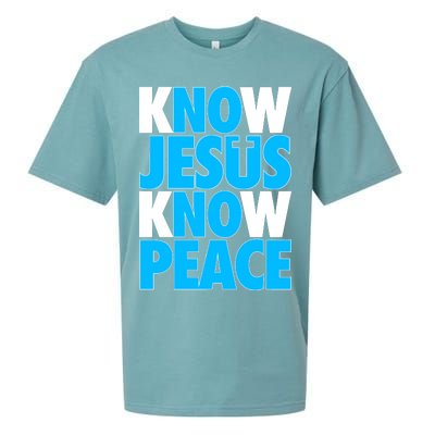 Inspirational Know Jesus Know Peace Sueded Cloud Jersey T-Shirt