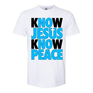 Inspirational Know Jesus Know Peace Softstyle CVC T-Shirt