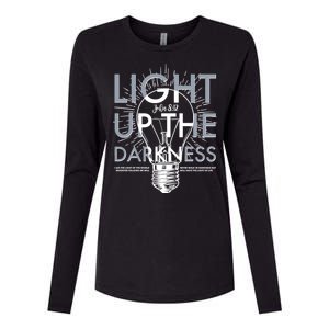 Inspirational Light Up The Darkness John 8:12 Womens Cotton Relaxed Long Sleeve T-Shirt