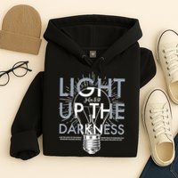 Inspirational Light Up The Darkness John 8:12 Hoodie
