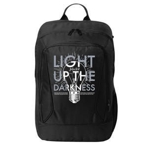 Inspirational Light Up The Darkness John 8:12 City Backpack