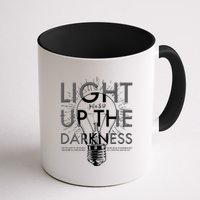 Inspirational Light Up The Darkness John 8:12 Coffee Mug