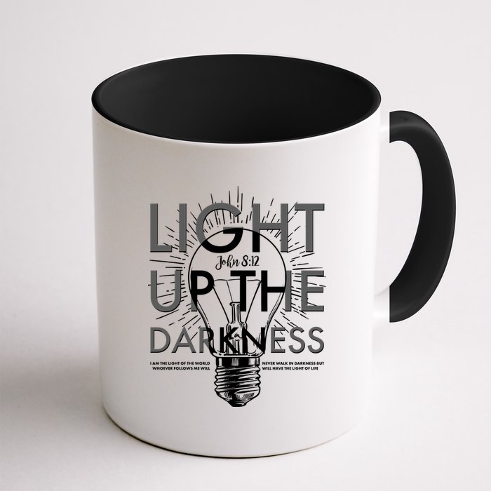 Inspirational Light Up The Darkness John 8:12 Coffee Mug