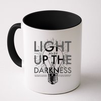 Inspirational Light Up The Darkness John 8:12 Coffee Mug