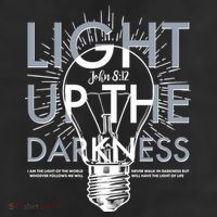 Inspirational Light Up The Darkness John 8:12 11oz C Handle Ceramic Mug