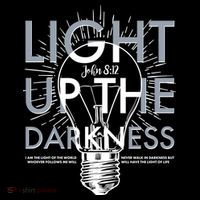 Inspirational Light Up The Darkness John 8:12 Flat Bill Trucker Hat