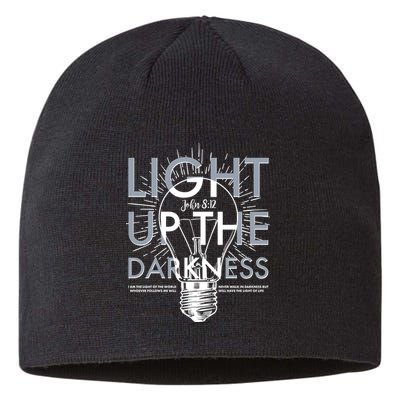 Inspirational Light Up The Darkness John 8:12 Sustainable Beanie