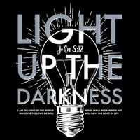 Inspirational Light Up The Darkness John 8:12 16 in Basic Backpack