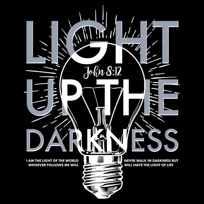 Inspirational Light Up The Darkness John 8:12 16 in Basic Backpack