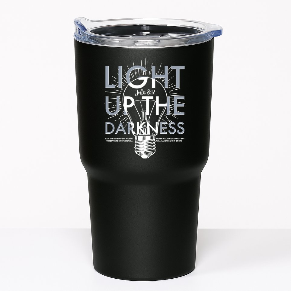 Inspirational Light Up The Darkness John 8:12 Tumbler