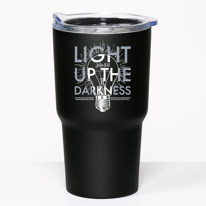 Inspirational Light Up The Darkness John 8:12 Tumbler