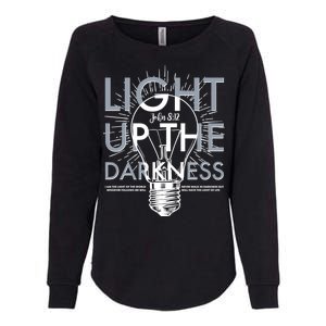 Inspirational Light Up The Darkness John 8:12 Womens California Wash Sweatshirt