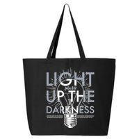 Inspirational Light Up The Darkness John 8:12 25L Jumbo Tote