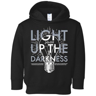 Inspirational Light Up The Darkness John 8:12 Toddler Hoodie