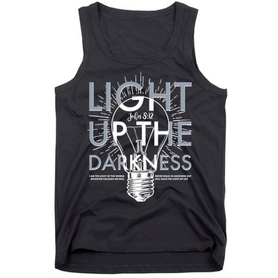 Inspirational Light Up The Darkness John 8:12 Tank Top
