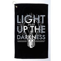 Inspirational Light Up The Darkness John 8:12 Golf Towel