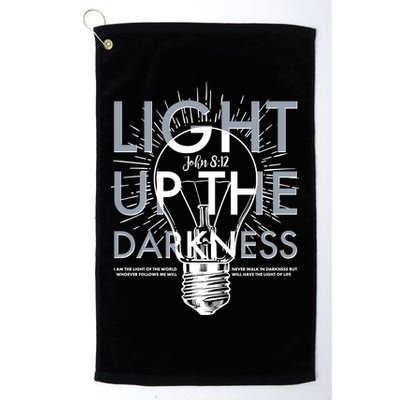 Inspirational Light Up The Darkness John 8:12 Platinum Collection Golf Towel