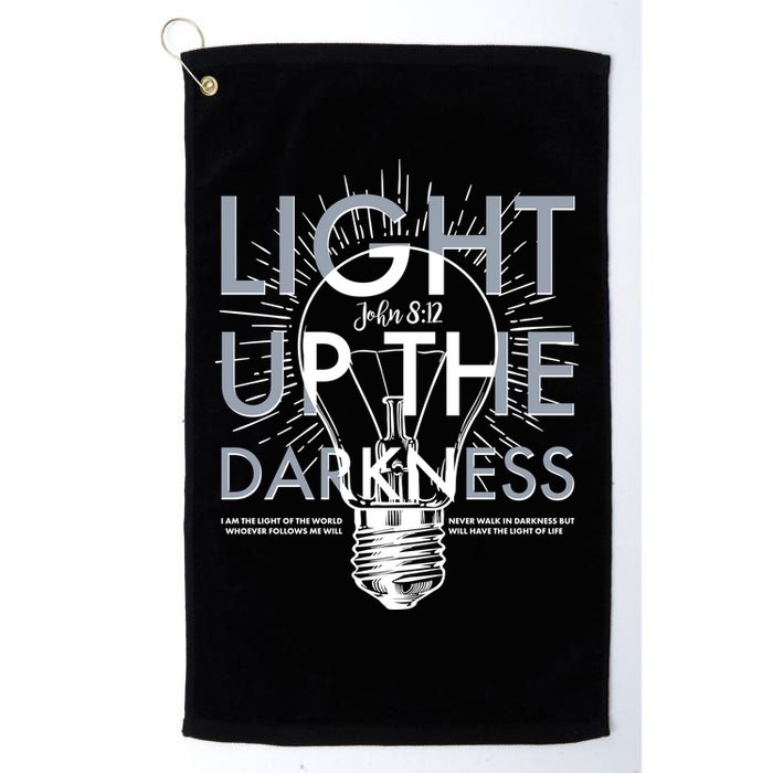 Inspirational Light Up The Darkness John 8:12 Golf Towel