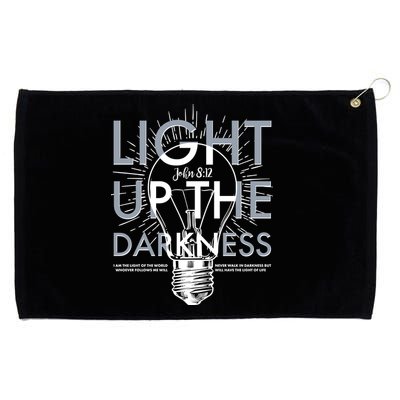 Inspirational Light Up The Darkness John 8:12 Grommeted Golf Towel