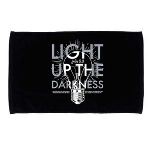 Inspirational Light Up The Darkness John 8:12 Microfiber Hand Towel