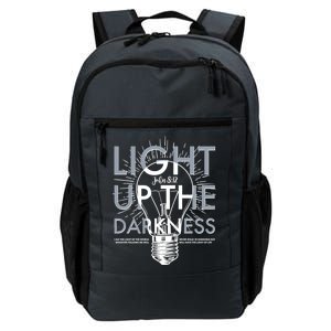 Inspirational Light Up The Darkness John 8:12 Daily Commute Backpack