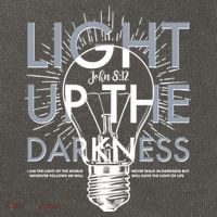 Inspirational Light Up The Darkness John 8:12 Cotton Canvas Backpack