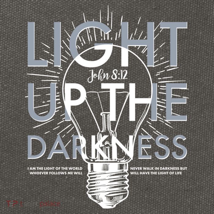 Inspirational Light Up The Darkness John 8:12 Cotton Canvas Backpack