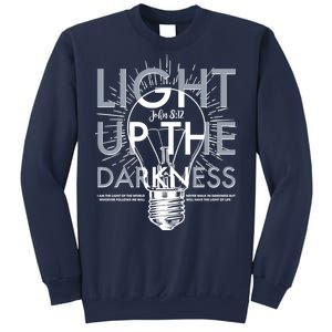 Inspirational Light Up The Darkness John 8:12 Sweatshirt