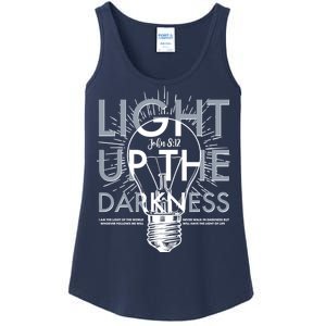 Inspirational Light Up The Darkness John 8:12 Ladies Essential Tank