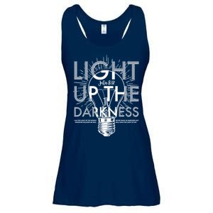 Inspirational Light Up The Darkness John 8:12 Ladies Essential Flowy Tank