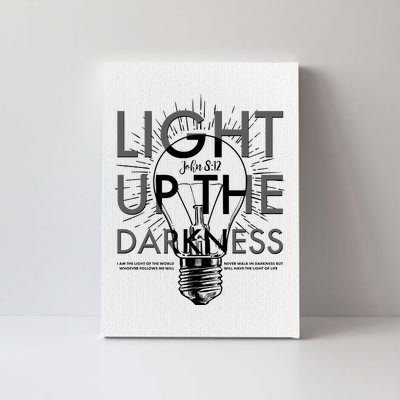 Inspirational Light Up The Darkness John 8:12 Canvas