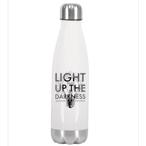 Inspirational Light Up The Darkness John 8:12 Stainless Steel Insulated Water Bottle