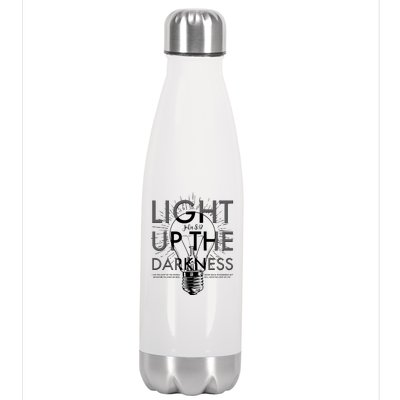 Inspirational Light Up The Darkness John 8:12 Stainless Steel Insulated Water Bottle