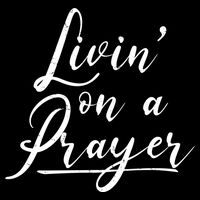 Inspirational Livin' On A Prayer Drawstring Bag