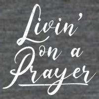 Inspirational Livin' On A Prayer Ladies Essential Flowy Tank