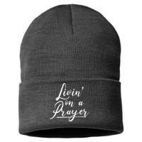 Inspirational Livin' On A Prayer Sustainable Knit Beanie